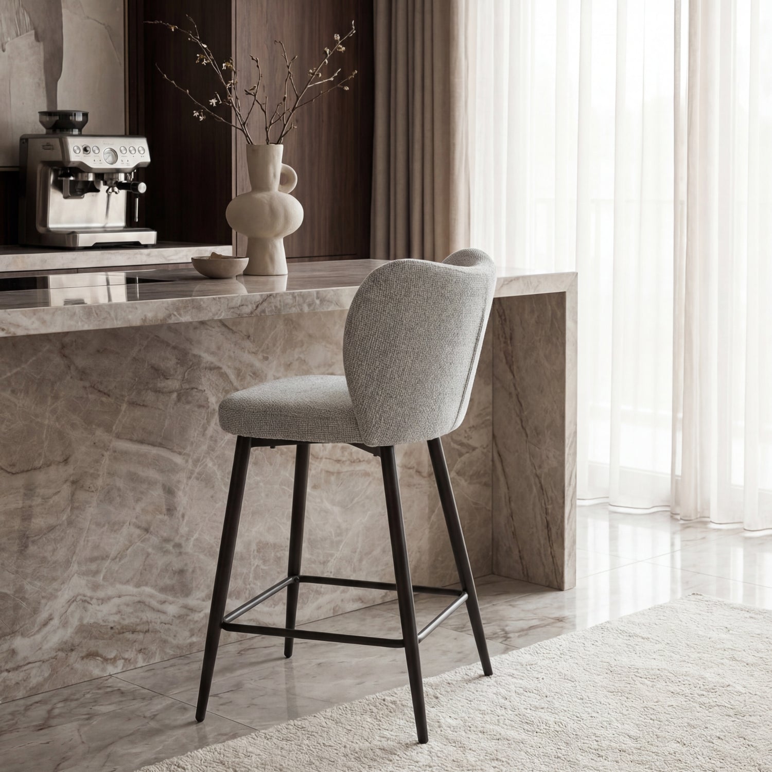 Barstoel Pebble Legacy 15 Beige PTMD