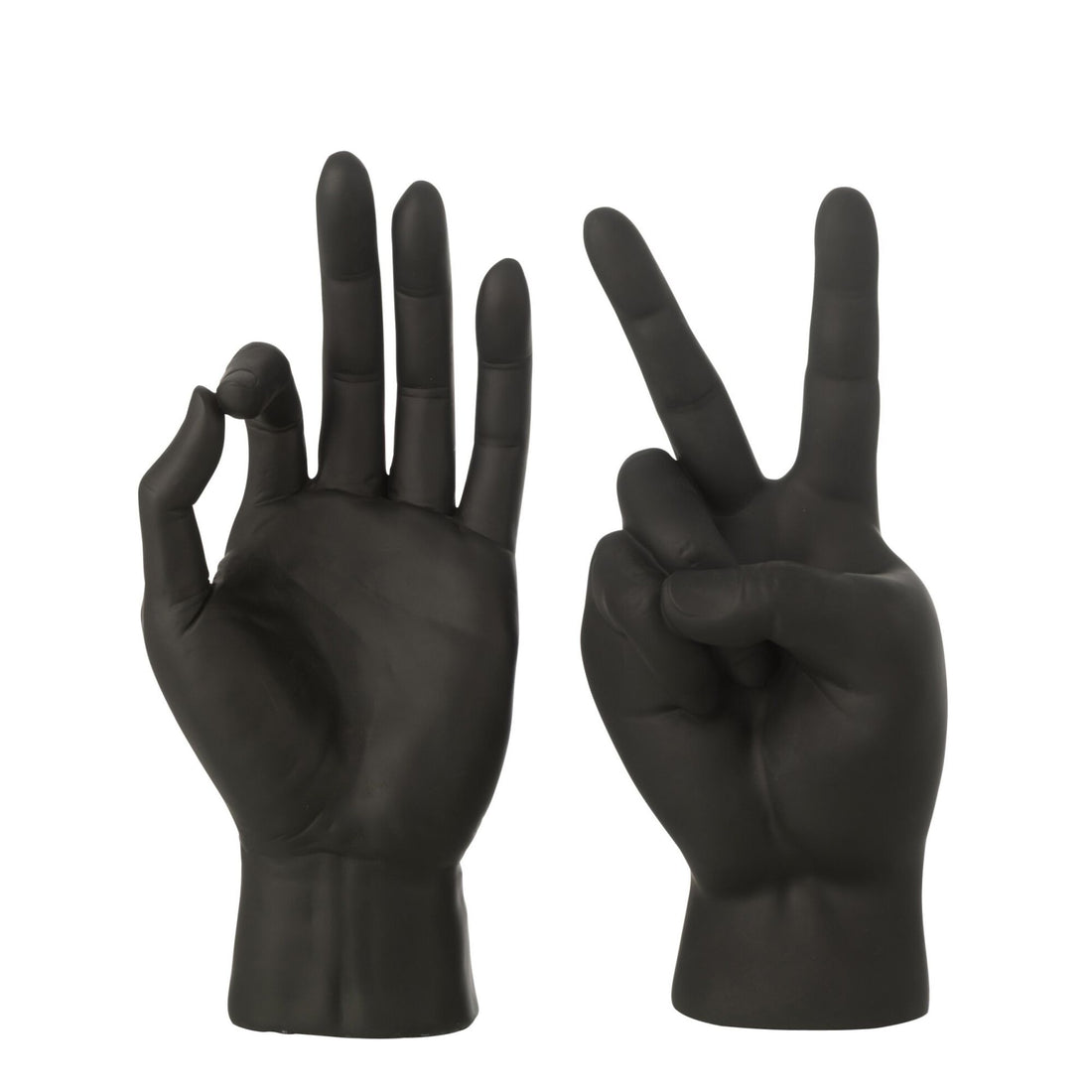 Figur Gebärdensprache Polyresin Schwarz Sortiment von J-Line