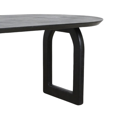 Bullnose Eettafel Open Zwart 200cm Raw Materials