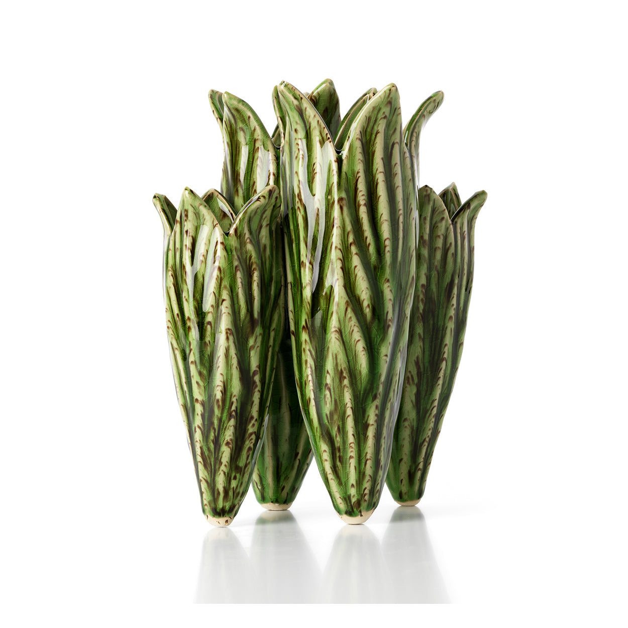 De Tulip Leaf Vaas Bosgroen Bazar Bizar