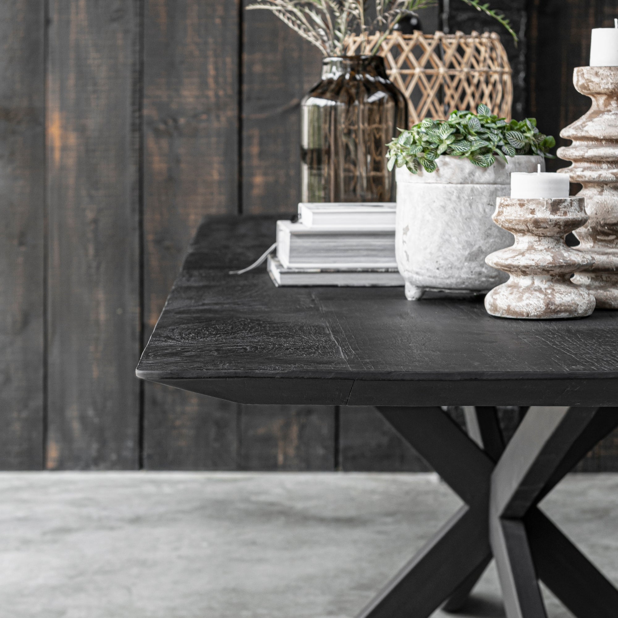 DTP Home Timeless Black Eettafel Curves 210 cm