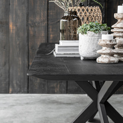 DTP Home Timeless Black Eettafel Curves 210 cm