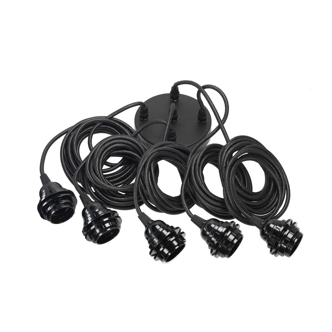 Plafondarmatuur met 5 fittings Zwart