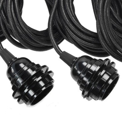 Plafondarmatuur met 5 fittings Zwart