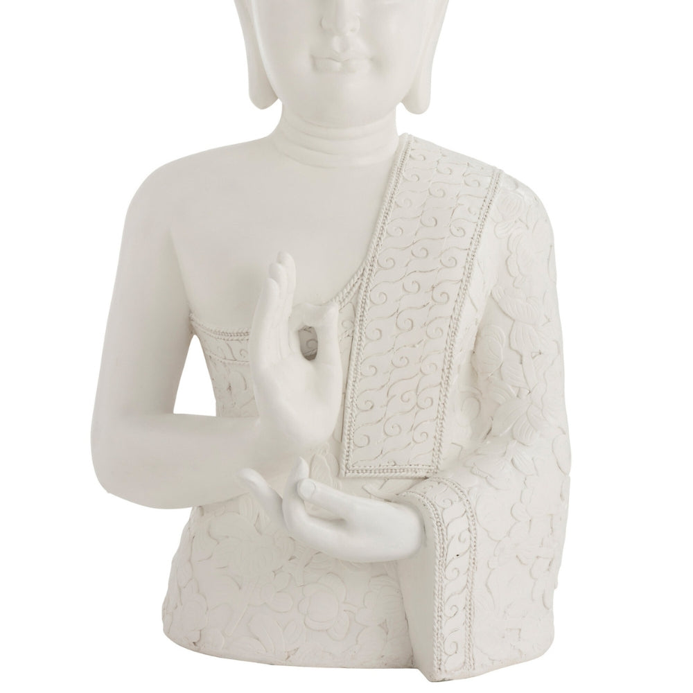 Groot Buddha Beeld Zen Wit 124cm J-Line