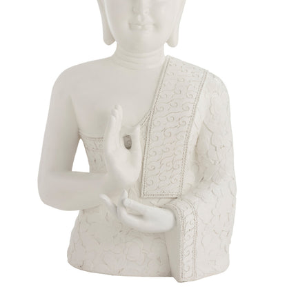 Groot Buddha Beeld Zen Wit 124cm J-Line