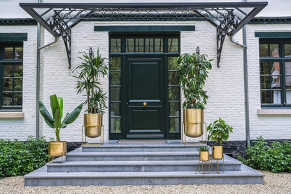 De Messing Plantenbak op Voet XL