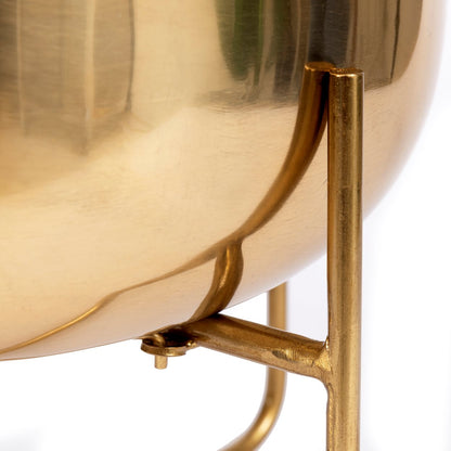 De Messing Plantenbak op Voet XL