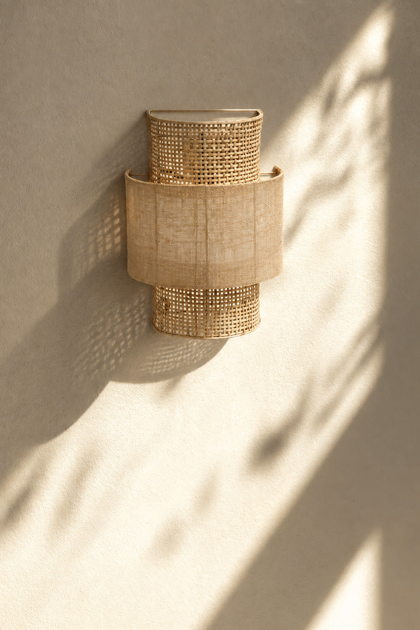 Die Bolly Jute-Wandleuchte Natur M Bazar Bizar