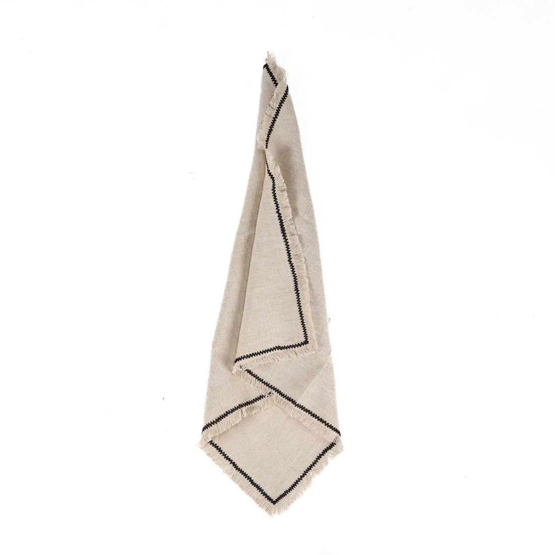 De Tuscany Servet - Naturel Zwart - 45x45