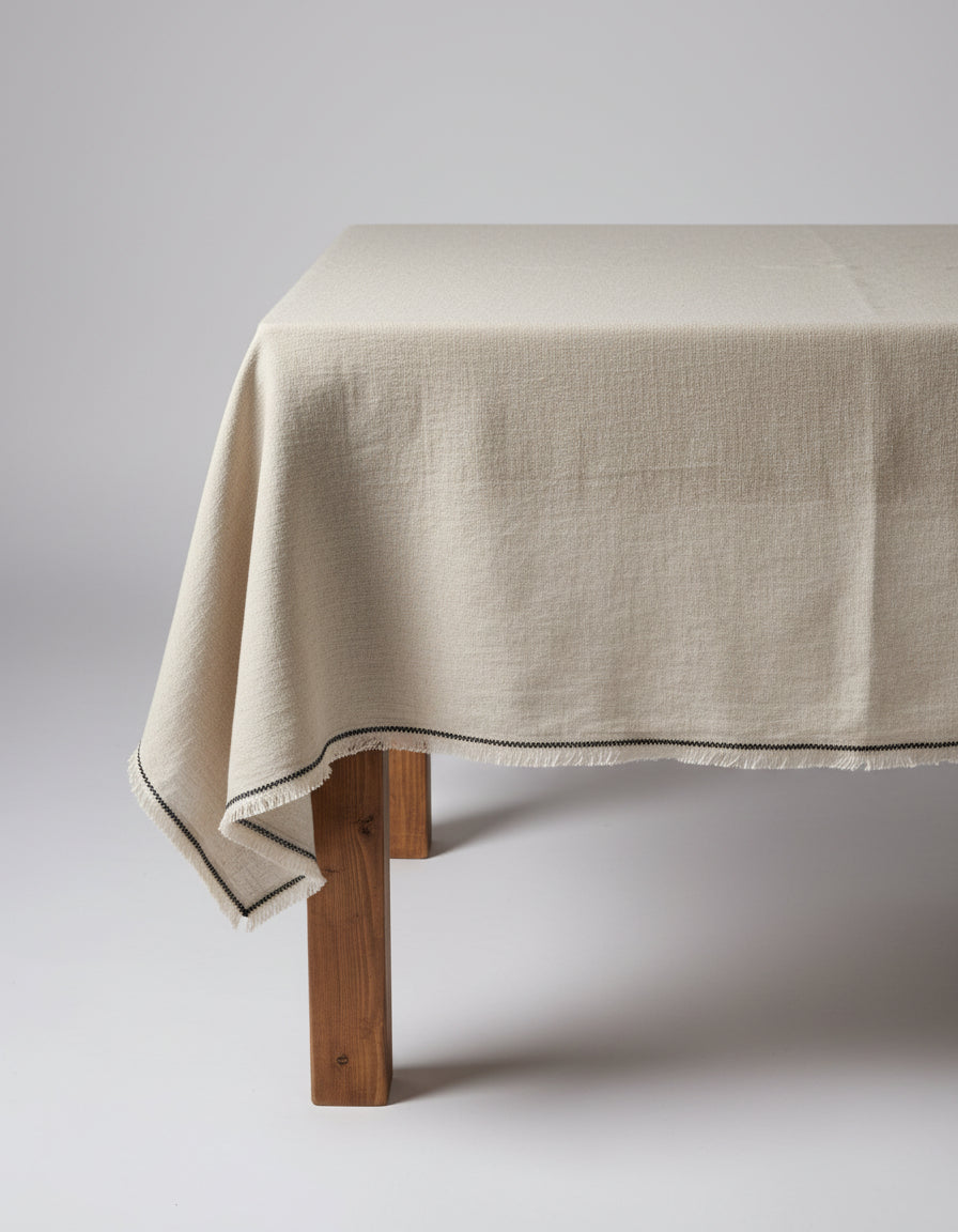 Het Tuscany Tafelkleed - Naturel Zwart - 150x250 Bazar Bizar
