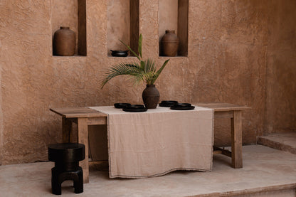 Het Tuscany Tafelkleed Naturel Zwart 150x300 Bazar Bizar