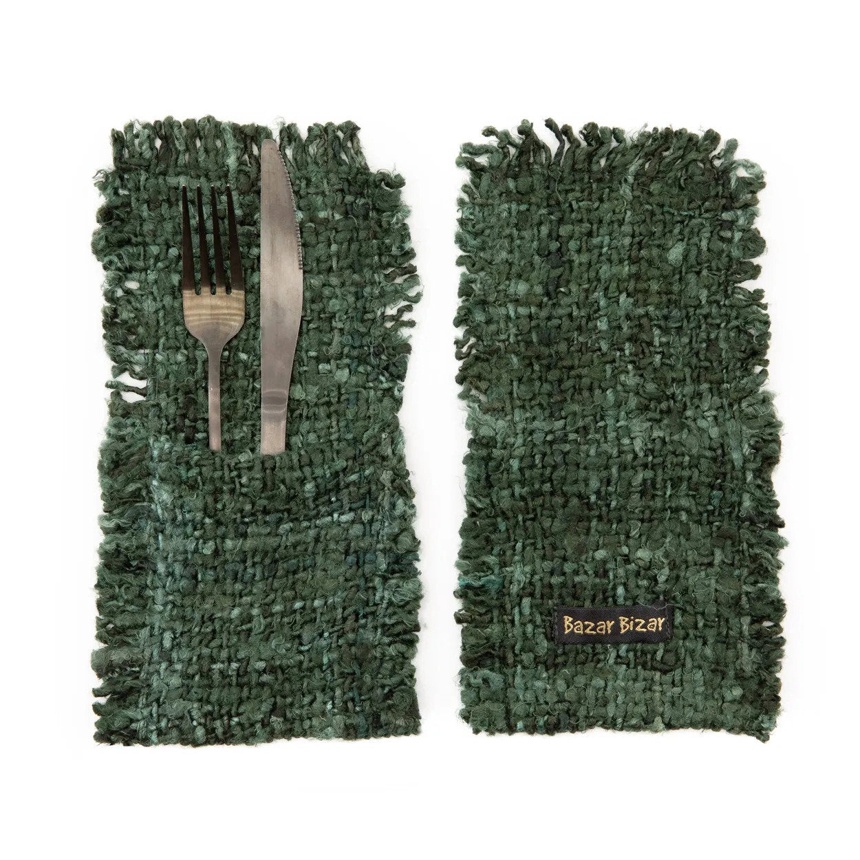 The Oh My Gee Cutlery Holder - Forest Green - Set of 4