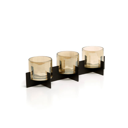 De Trio Noir Kandelaar Zwart Bazar Bizar