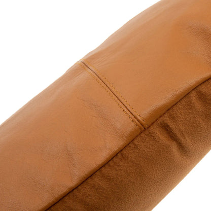 Het Six Panel Leather Kussenhoes - Camel - 30x50