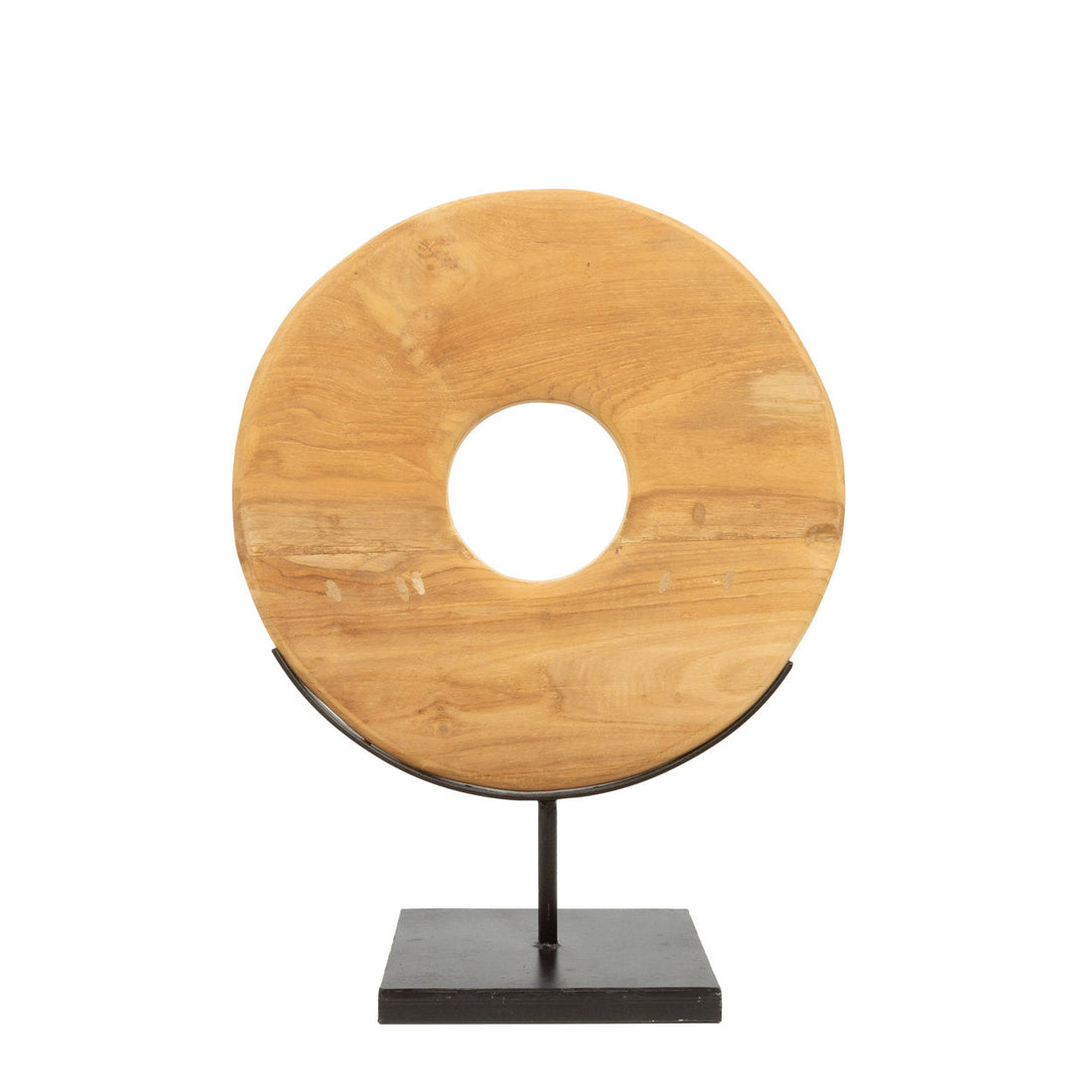 De Teak Disc op Stand - M H50cm