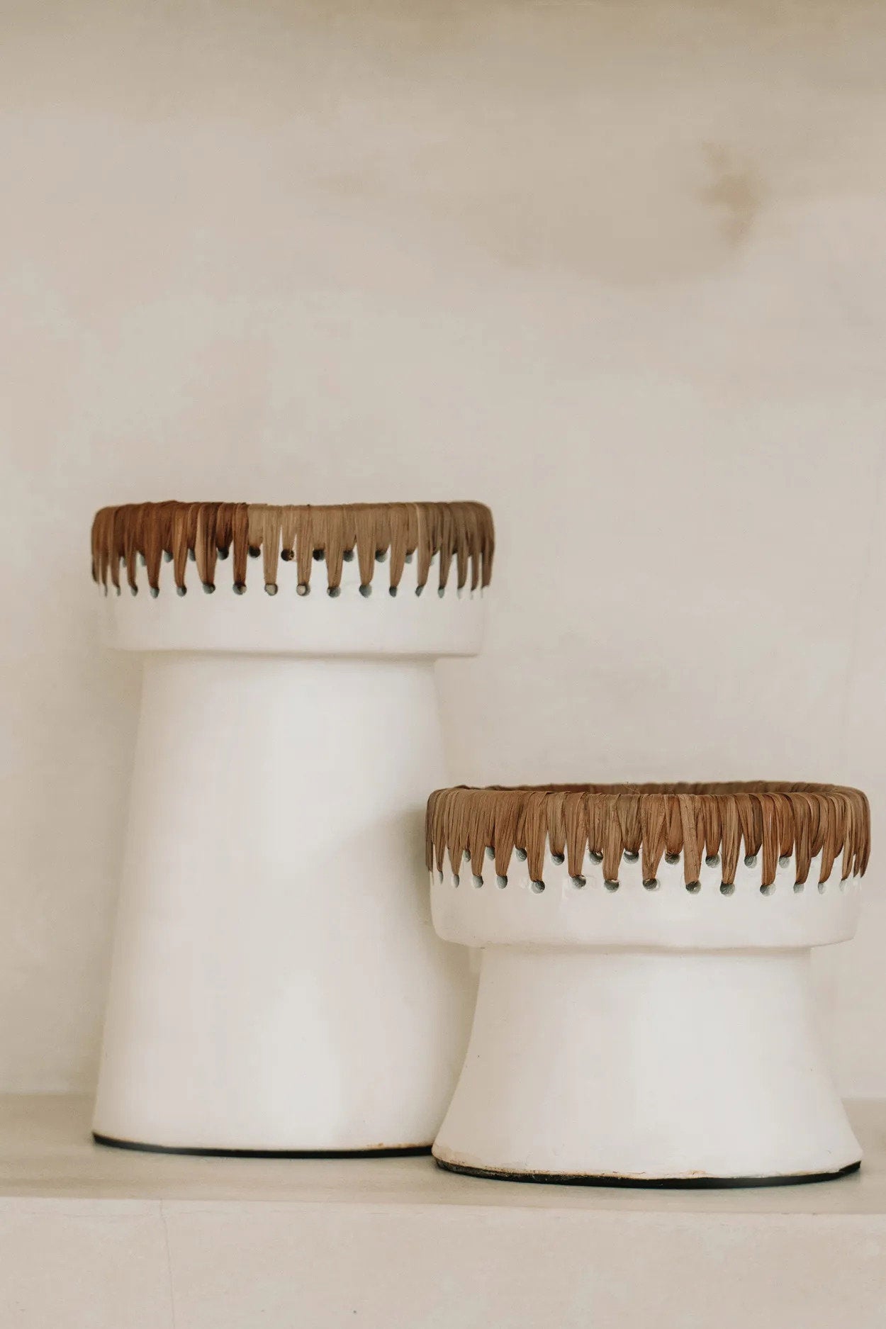 De Pretty Kaarsenhouder - Wit Naturel - S