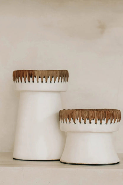 De Pretty Kaarsenhouder - Wit Naturel - S