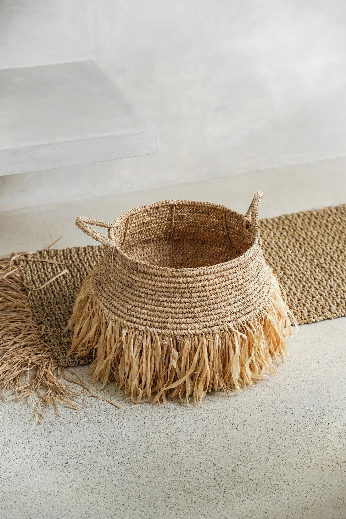 De Raffia Deluxe Mand - Naturel - L