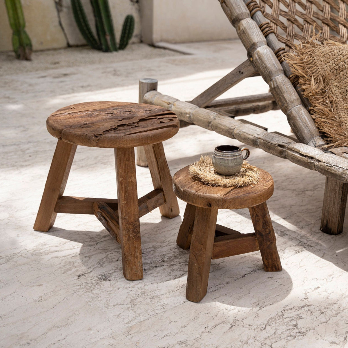 Der Yatai Hocker Naturel Large Bazar Bizar
