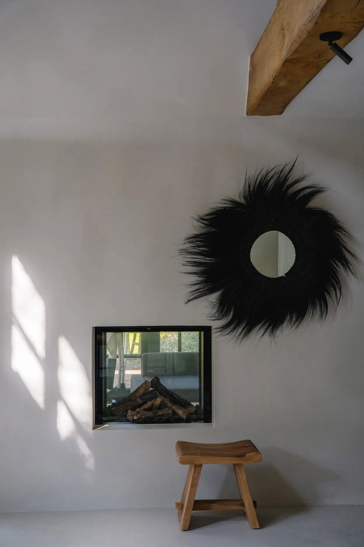 De Simba Spiegel - Zwart - L 100x100cm