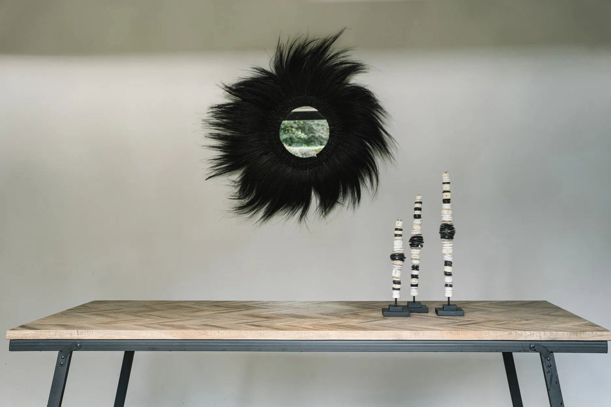 Der Simba Spiegel - Schwarz - M 70x70cm Bazar Bizar