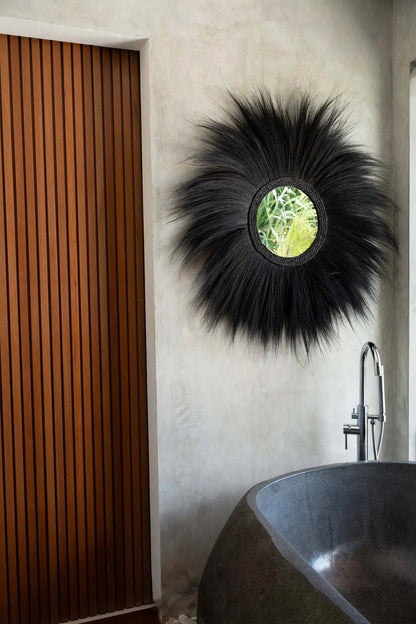 De Simba Spiegel - Zwart - M 70x70cm