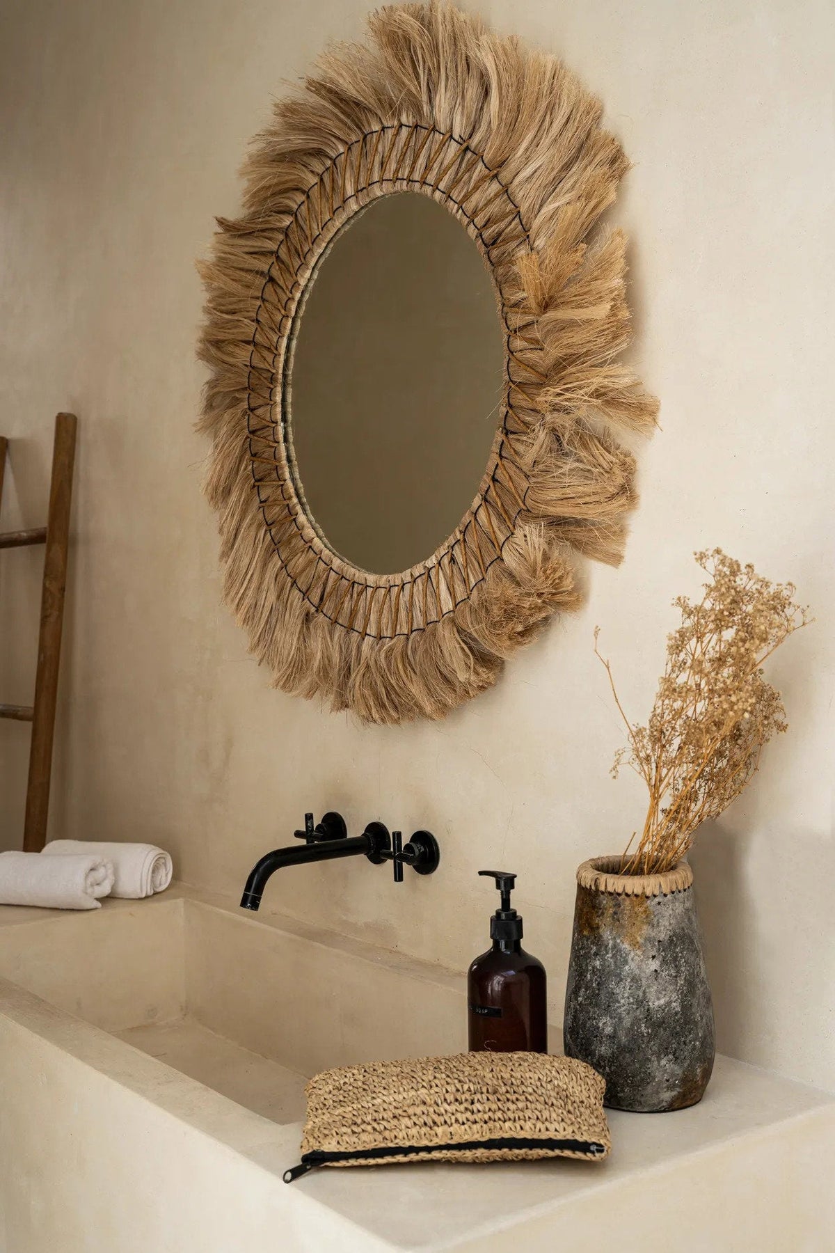 Der Pretty Blond Spiegel - Natur - L 90x90cm Bazar Bizar