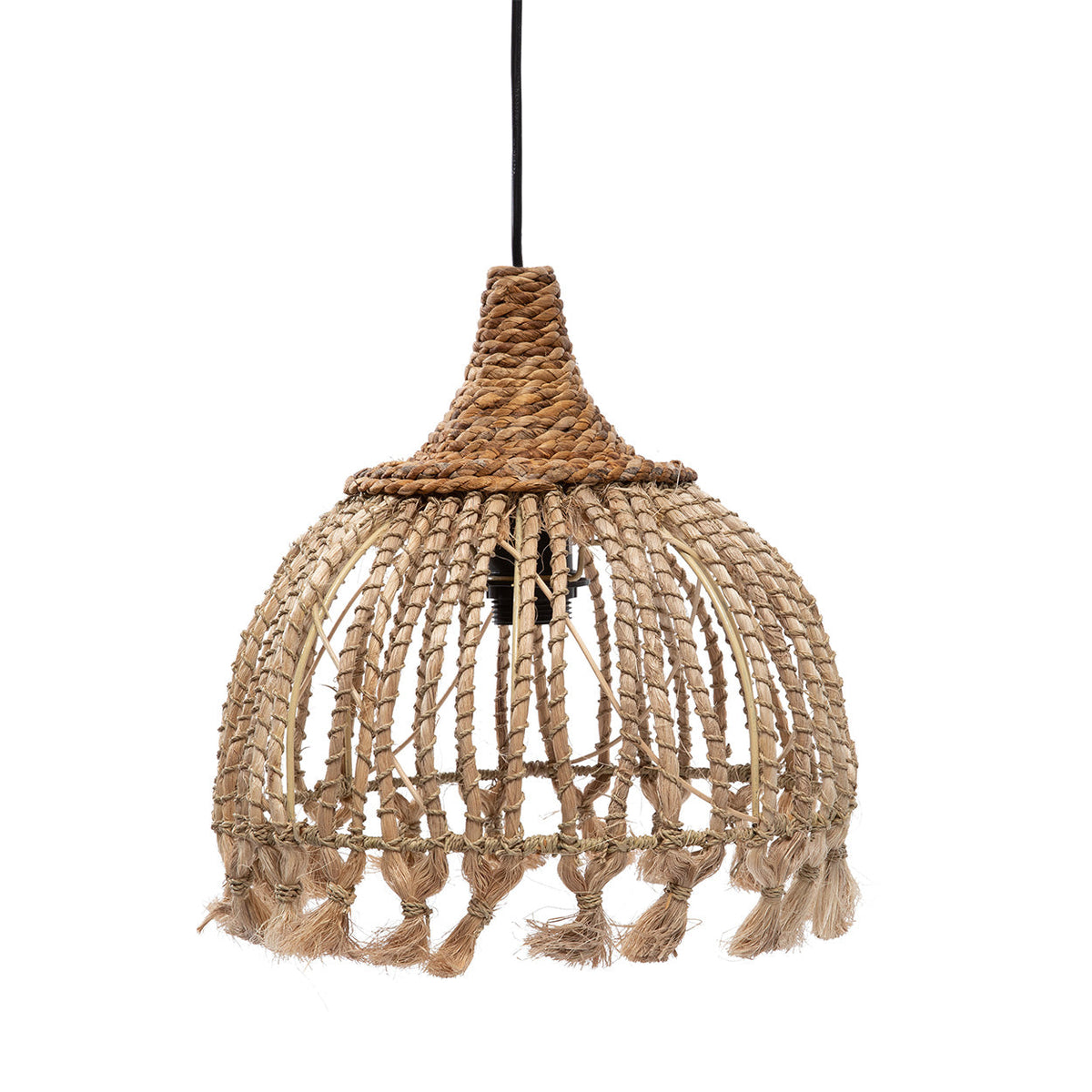 Die Abaca-Quasten-Hängelampe – Natur – S Bazar Bizar