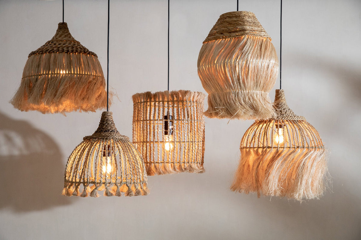 Die Abaca-Quasten-Hängelampe – Natur – S Bazar Bizar