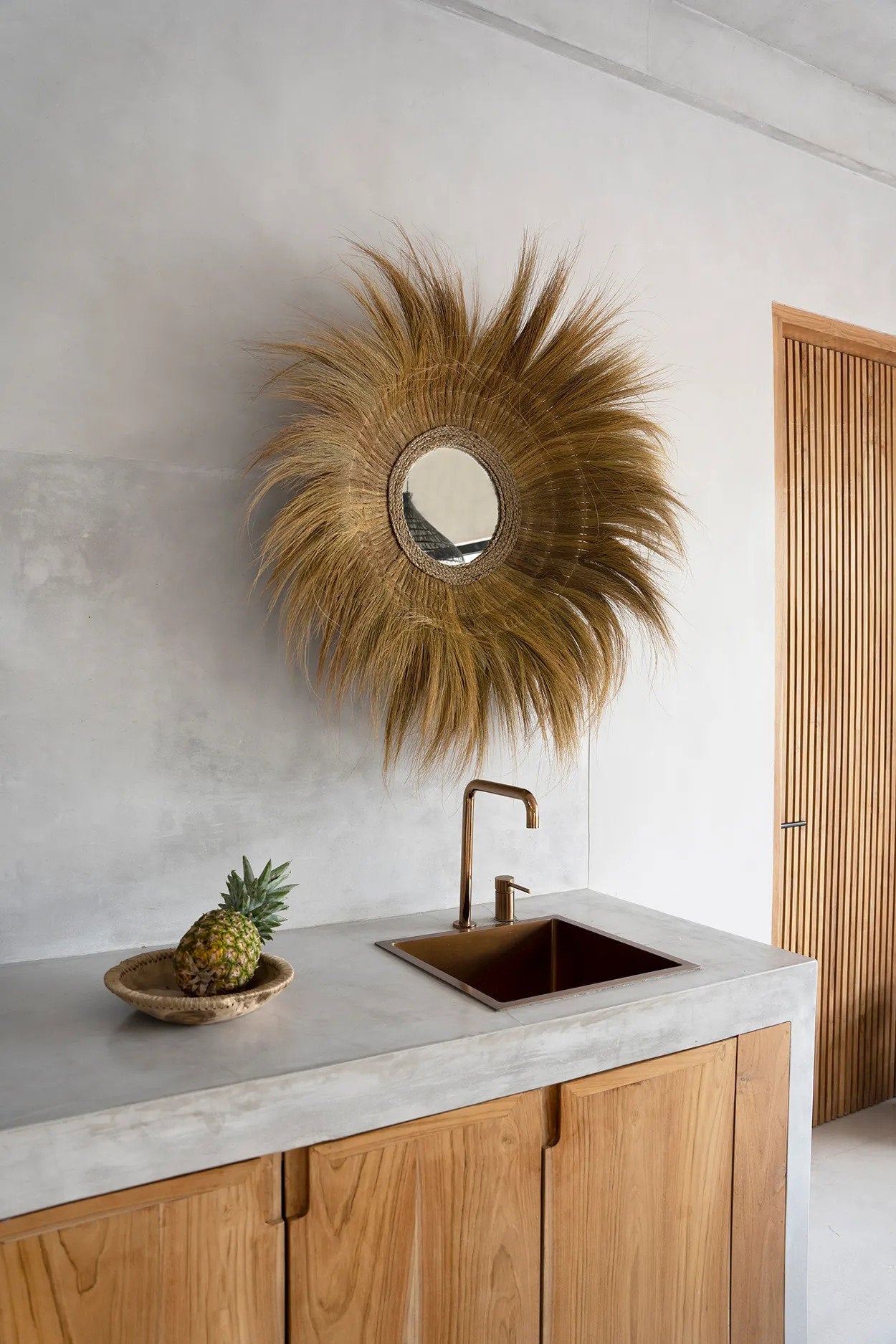 De Sunken Forest Spiegel - Naturel 90x90cm