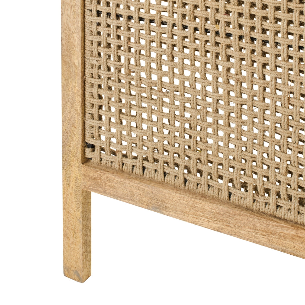 Kamerscherm Met Rieten Panelen Mangohout Naturel J-Line