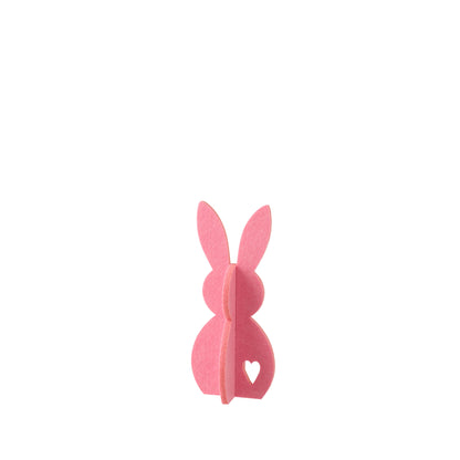 Paasdecoratie Roze Konijn Vilt Set van 3 J-Line