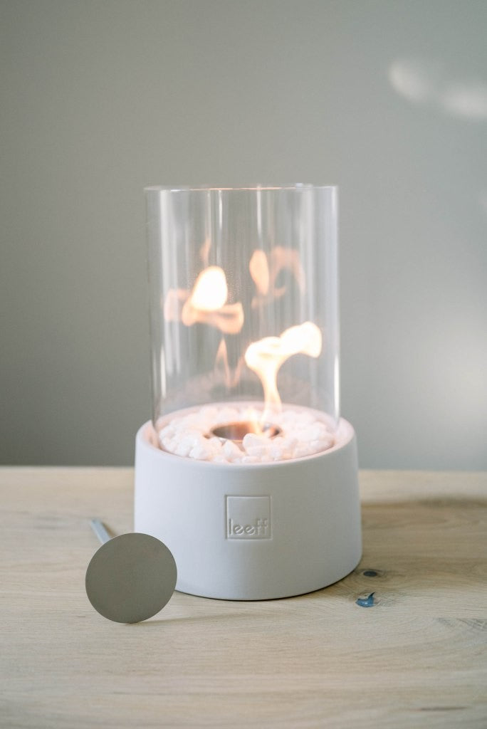 Leeff Stonefire Bio-ethanol Tafelhaard Wit