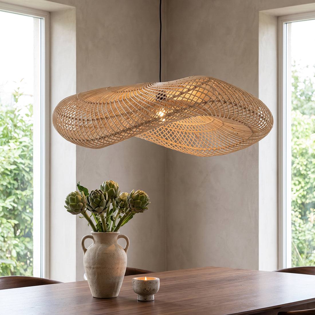 Pendelleuchte Wave Natural XL Raw Materials