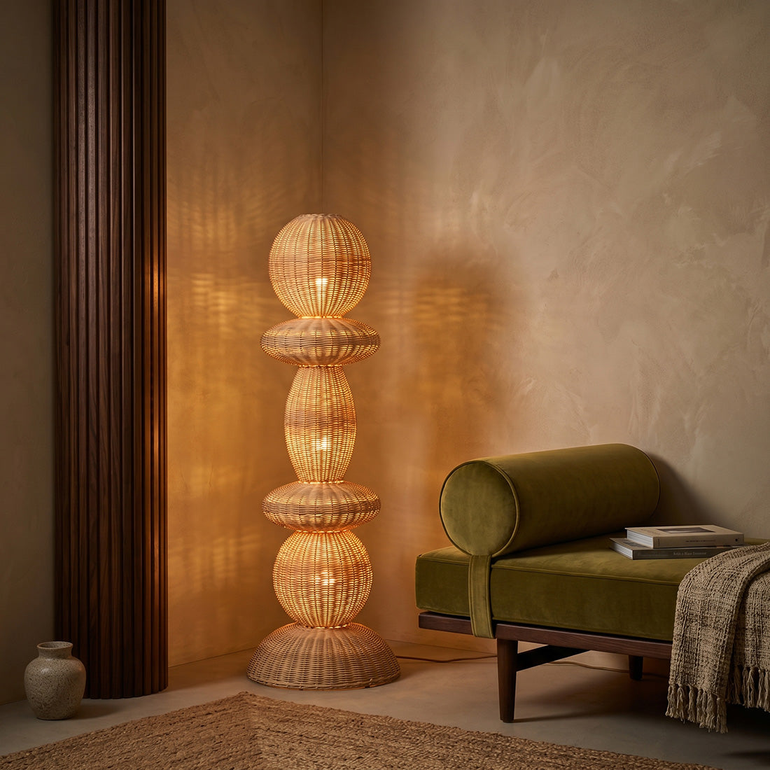 Tao Rotan Vloerlamp - 140cm Raw Materials