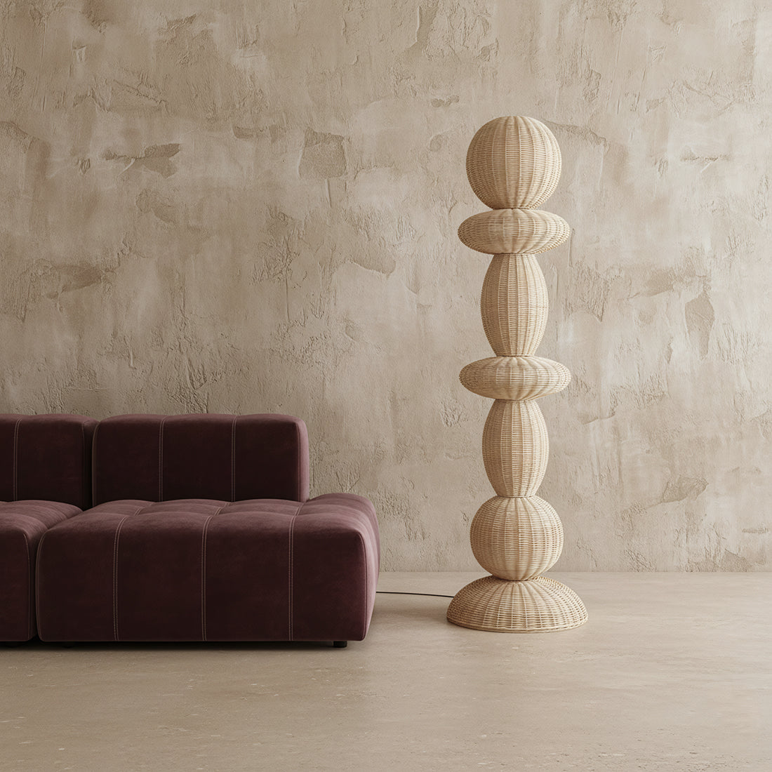 Tao rotan vloerlamp - 175 cm Raw Materials