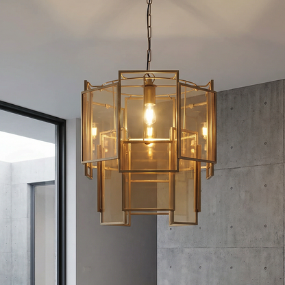 Loucas Brass Lustre Glazen Hanglamp Small van PTMD
