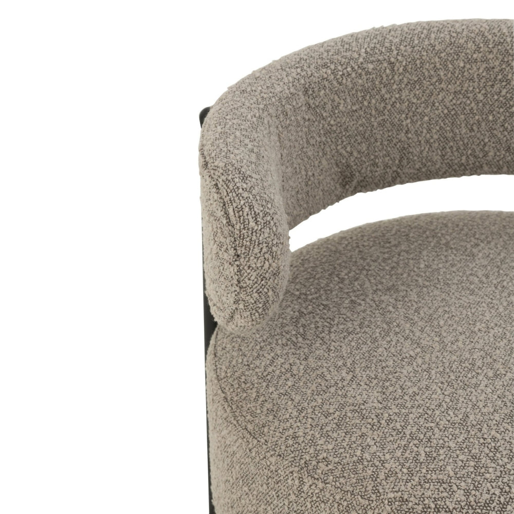 Loungestoel København Boucle Multiplex/Polyester Grijs/Zwart J-Line