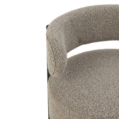 Loungestoel København Boucle Multiplex/Polyester Grijs/Zwart J-Line