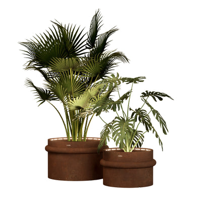 MAZU Nautilus Luxe LED Plantenpot Cortenstaal