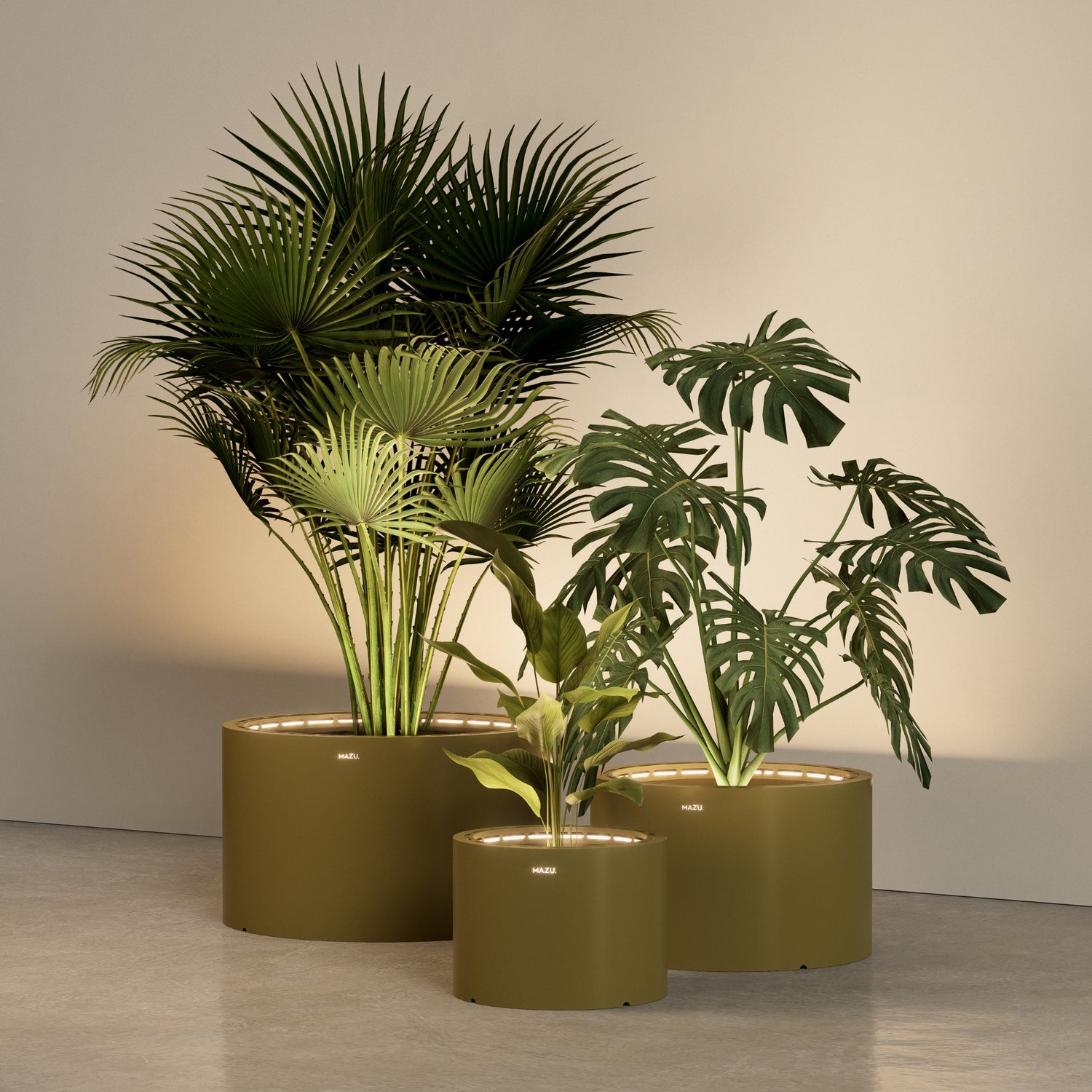 MAZU Tank Luxe LED Plantenpot Brons