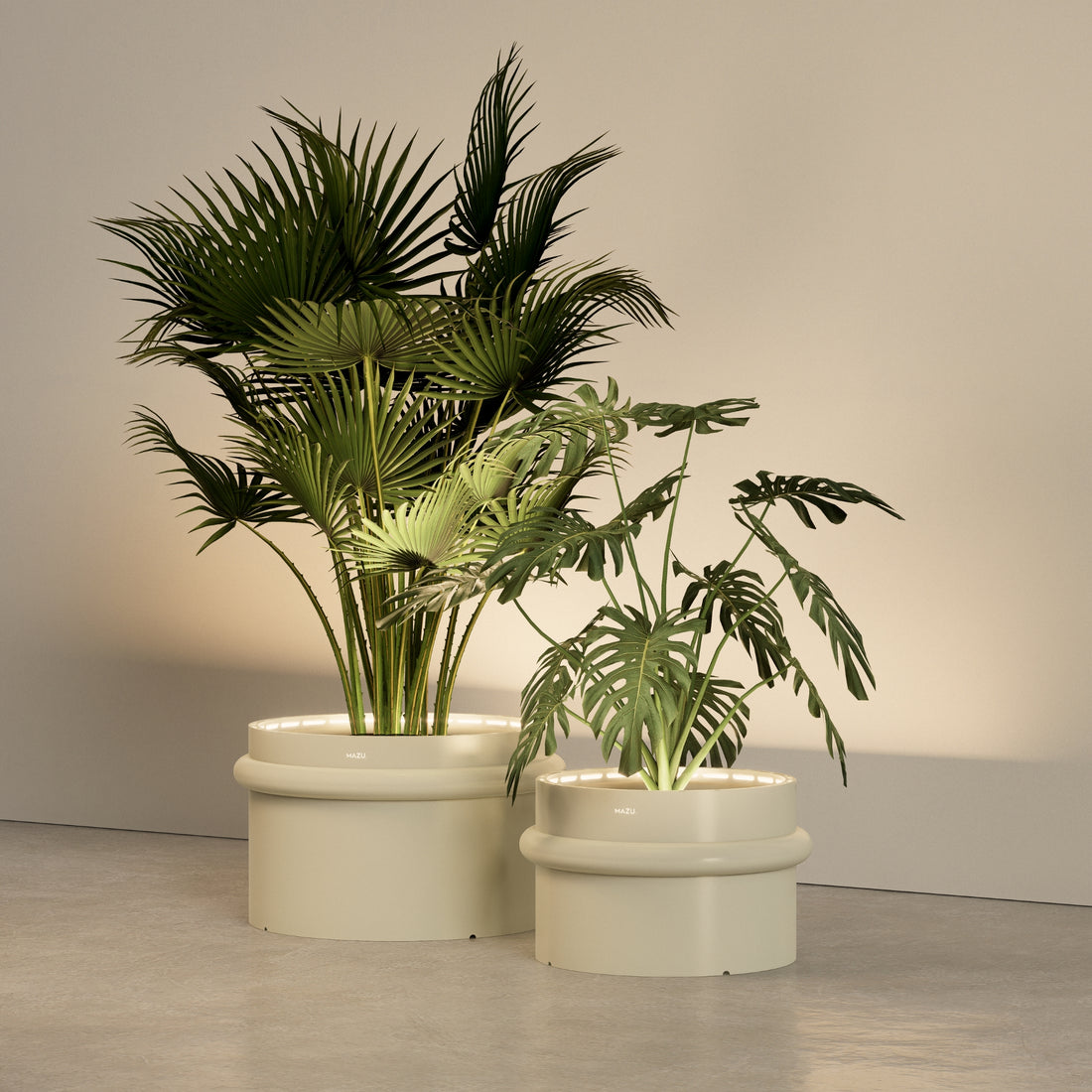 MAZU Nautilus Luxe LED Plantenpot Ivoor