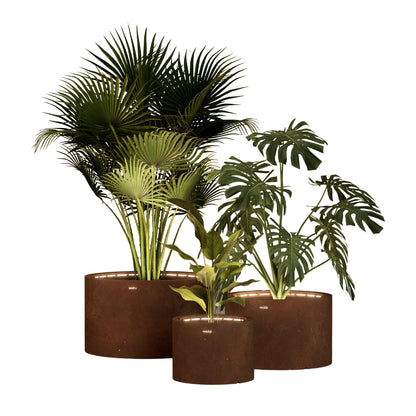 MAZU Tank Luxe LED Plantenpot Cortenstaal