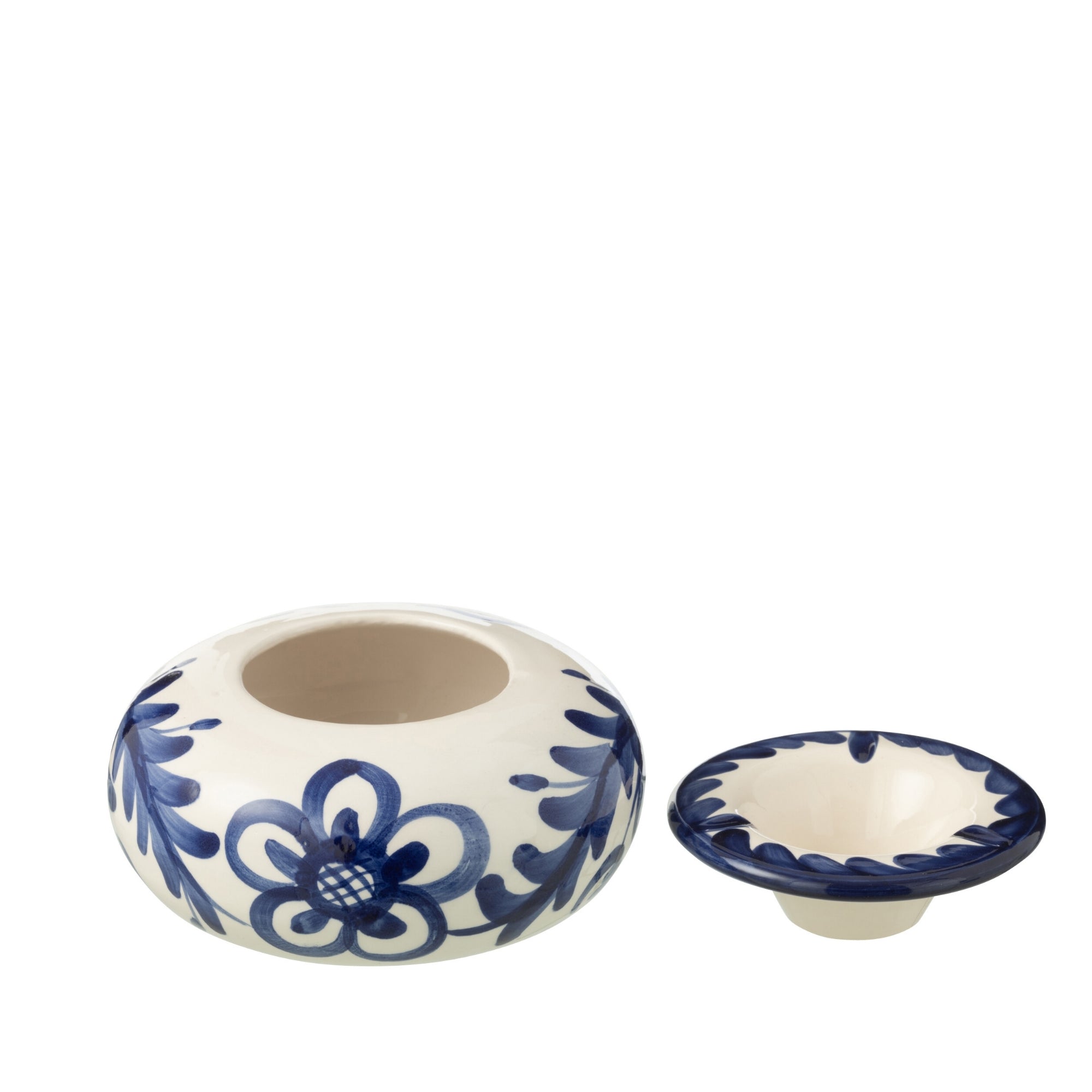 Grote Asbak Granada Motief Cobalt Blauw/Wit Keramiek J-Line