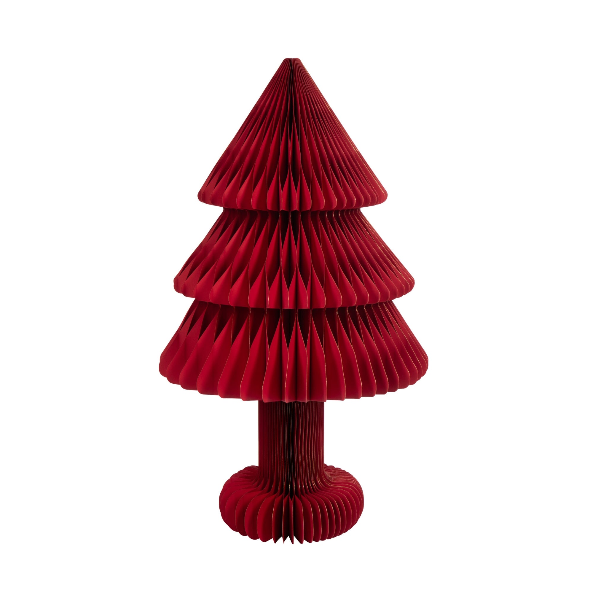Kerstboom Vouwbaar Papier Kerstrood Large H100cm J-Line