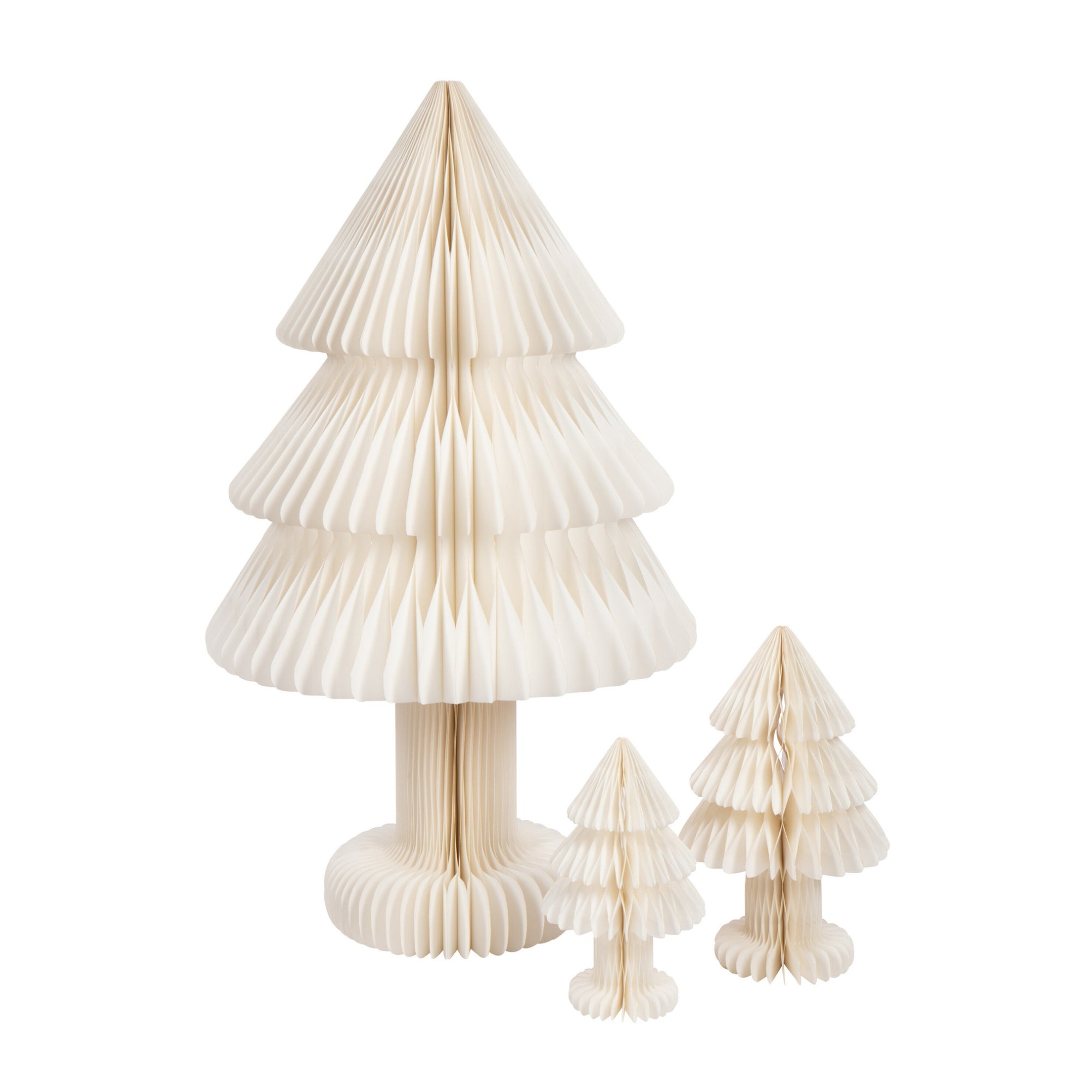 Kerstboom Vouwbaar Papier Gebroken Wit Large H100cm J-Line