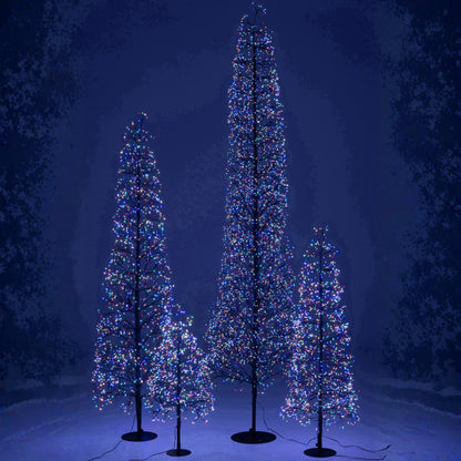 Kerstboom Led Multicolor Lichten Ijzer Zwart Extra Large H240cm J-Line