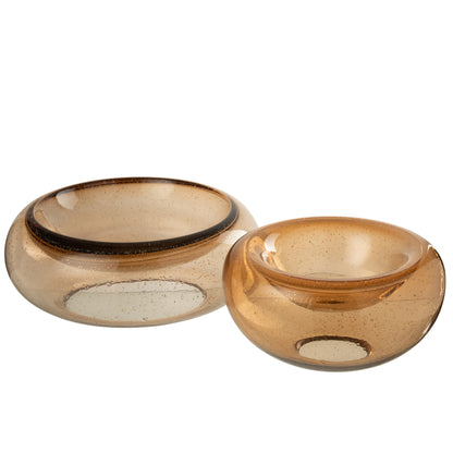 Sierschaal Carol Glas Caramel Large J-Line