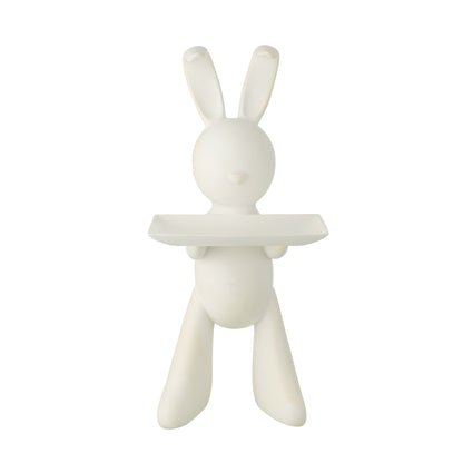 Decoratief Plateau Konijn Polyresin Wit J-Line